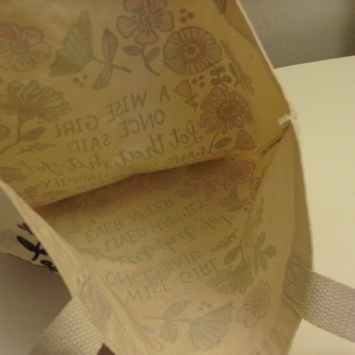 Natural Life Tote Wise Girl Let That Go Live Happily Ever After Canvas Cotton - Picture 5 of 6