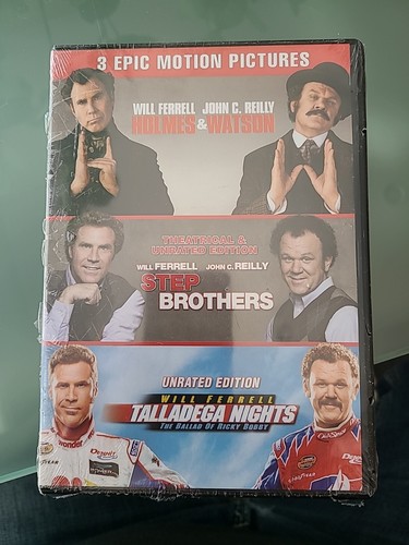 Will Farrell / John C Reilly Holmes & Watson, Step Brothers, Talledega Nights