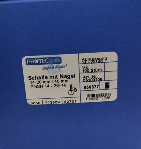PROTEC.class Nagelschelle 14-20mm mit 40mm Nagel – 100 Stück Kabelschellen - Bild 2 von 3