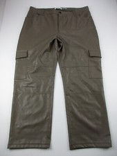 Womens 20R Abercrombie  Fitch Vegan Leather Love Curve High Rise cargo pants