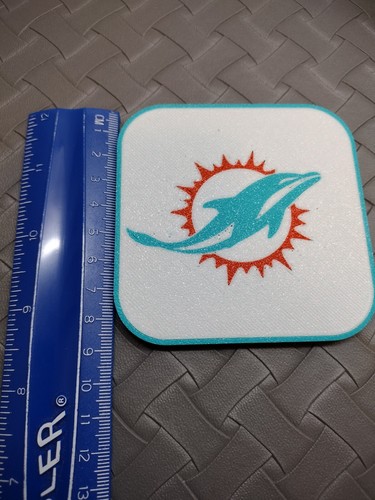 MIAMI DOLPHINS NFL GETRÄNK UNTERSETZER FOOTBALL 3,5" 0,2" SET 4 HITZEBESTÄNDIGE BAR - Bild 5 von 8