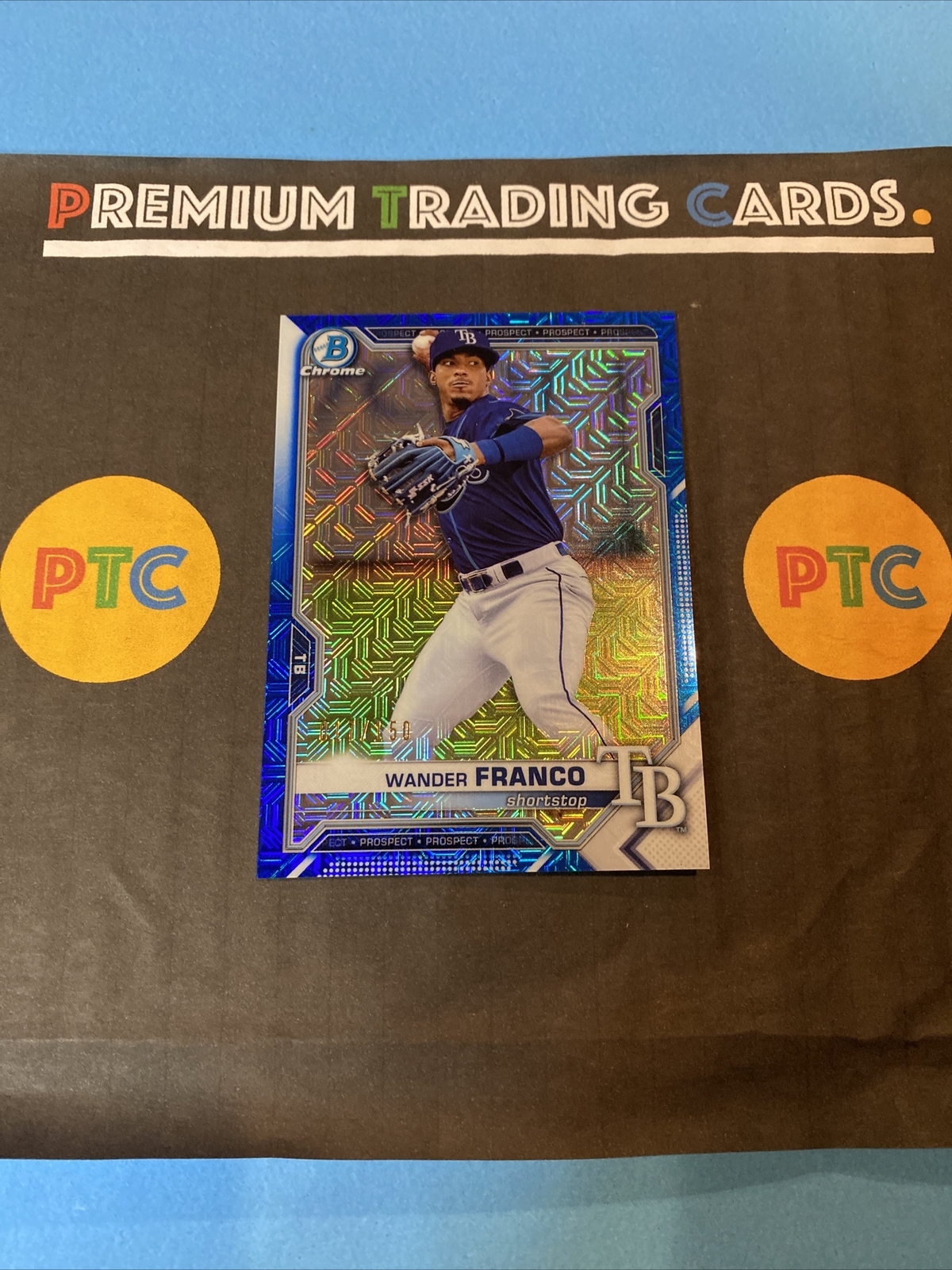 2021 Bowman Chrome Wander Franco BCP-240 Blue MOJO Refractor /150