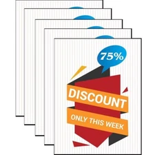 75% Discount Only This Week | Retail Window Display Sign | 18"W x 24"H | 5 Pack
