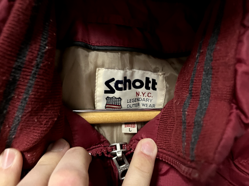Vintage Schott Bros Hooded Outdoor Hunting Vest Jacket Men's Size L Red - Picture 5 of 7