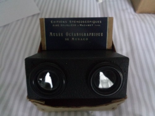 VISORE STEREO IN CARTONE MADE IN FRANCESE CON SCATOLA SET DI 11 DIAPOSITIVE POSITIVE IN VETRO - Foto 4 di 4