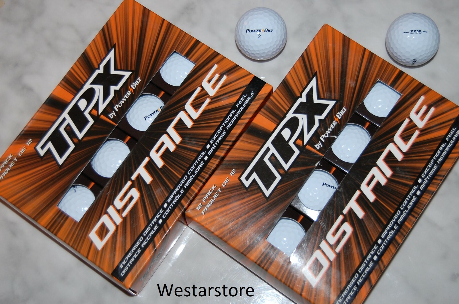 POWERBILT TPX DISTANCE 2 DOZEN WHITE GOLF BALLS Free Tees + Markers eBay