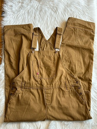 Dickies Men's Size Large Bib Overall Brown Duck Canvas Workwear NWOT BIN R - Picture 7 of 12