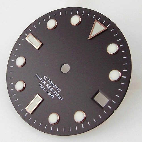 28.5mm Watch Dial Fit for NH35 ETA2824 PT5000 Miyota8215 DG2813 Black White Blue - Picture 27 of 32
