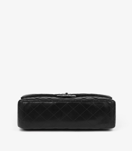 Chanel Black Quilted Lambskin Leather Maxi Classic Single Flap Bag - Picture 7 of 11