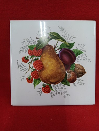 4 dekorative Keramikfliesen Untersetzer Marca Corona/Imola Coop Ceramica Italien - Bild 8 von 10