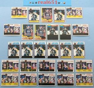 1980-O-Pee-Chee-Topps-WAYNE-GRETZKY-Lot-x-27-Vintage-HOF-Oilers-2nd-Yr-Batch