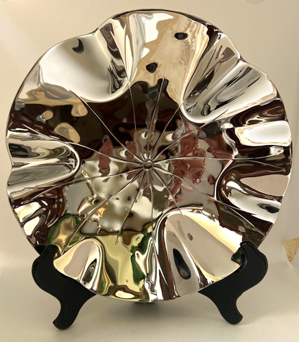 ¡¡HERMOSO!! CUENCO/PLATO PARA SERVIR Michael Aram Botánico en Forma de Amapola con Soporte - Imagen 1 de 6