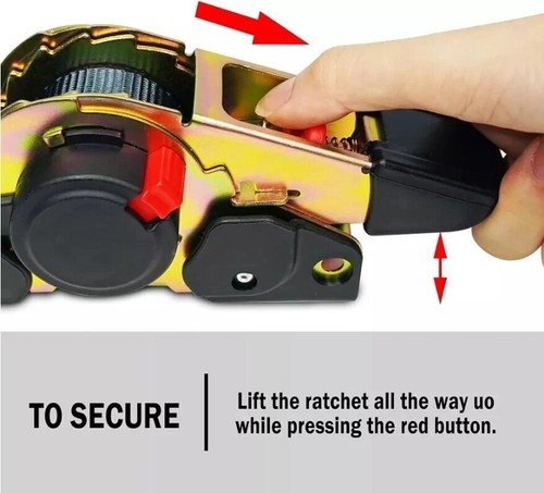 Telescopic Ratchet Strap Quick Release Automatic Retractable Wear-Resistant - Picture 7 of 10