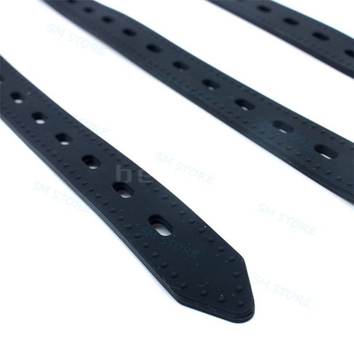 Full Silicone Breathable Wiffle Mouth Gag Adjustable Lockable Belt Black Fantasy - Photo 3 sur 9
