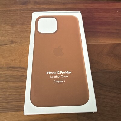 GENUINE Apple iPhone 12 Pro Max Leather Case Brown with GENUINE Apple iPhone 12 Pro Max Leather Case Brown with