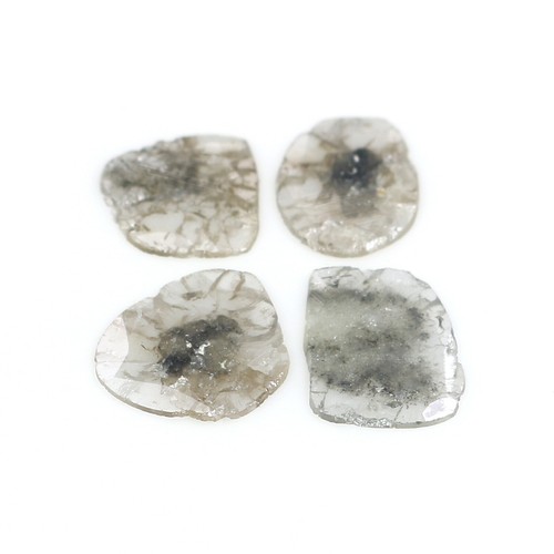 1.44 CT Natural Loose Slice Cut Diamond 7.90 MM Black Grey Color Diamond LQ6106 - Picture 5 of 8