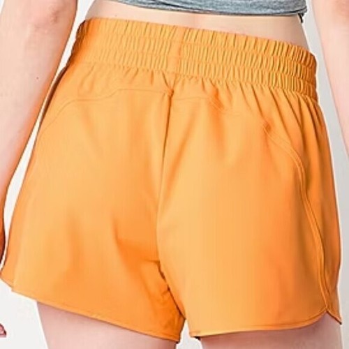 Pantalones Cortos L o XXL Naranja Correr Atlético Deportes Calzoncillo Forrado Tirar con Cremallera Bolsillo - Imagen 3 de 3