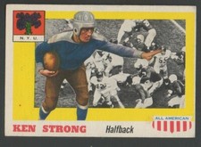 1955 Topps All American Football Card #24 Ken Strong-NYU Violets Ex Card