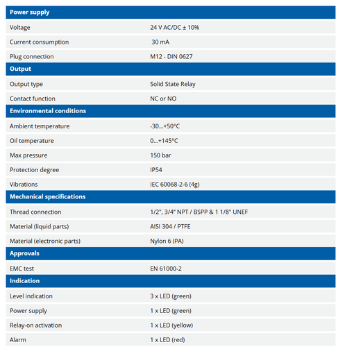 HB Products Oil Level Switch HBSO-SSR-HT (New, sealed packaging) - Picture 3 of 3
