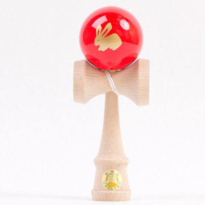 Classic Wooden Toy White and Gold Ozora Kendama OZ009 Year of the Rabbit