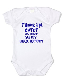 If you think Im cute Auntpersonalized custom funny cute infant bodysuit unisex
