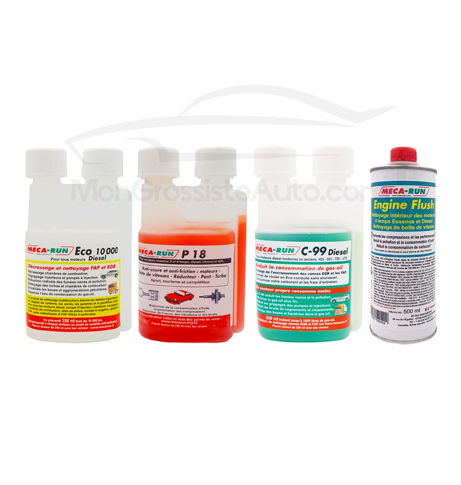 Pack premium diesel Mecarun (ECO 10000 + P18 + C99 + Engine Flush)
