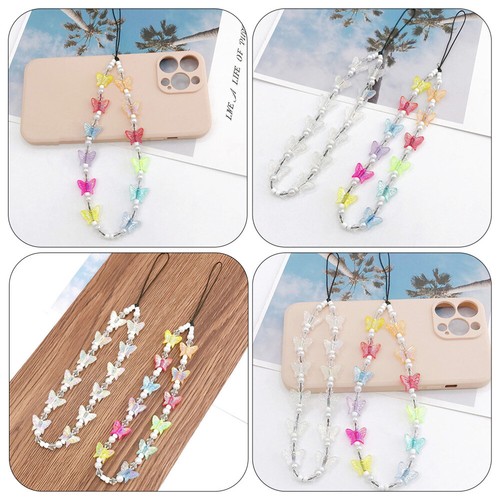 Butterfly Chain Beaded Bracelet Strap Lost Lanyard - Zdjęcie 7 z 12