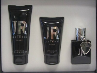 John Richmond Men 3 Pieces Set 1 oz EDT Spray + 1.7 oz ASB + 3.4 oz Shower Gel