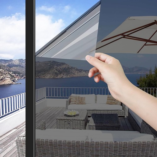 One Way Mirror Window Film Heat UV Reflective Privacy Tint Foil Fist Home Office - Picture 7 of 14
