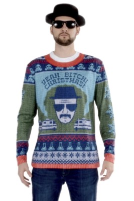Faux Real Breaking Bad Walter White Ugly Christmas Sweater Shirt Costume  F153168