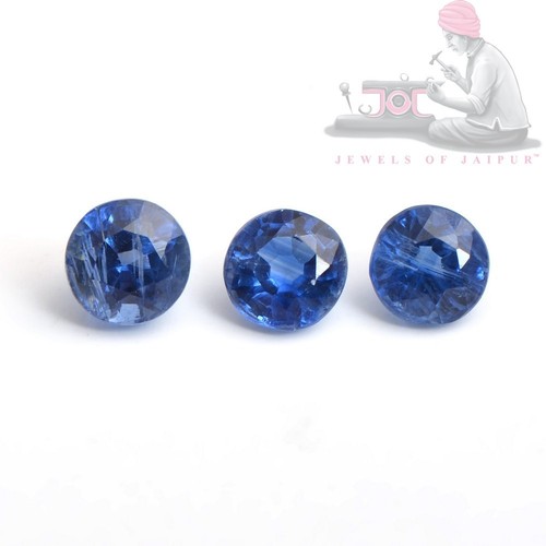 5mm Round Cut Kyanite Blue Color Untreated Loose Gemstone for sale 5 Pieces - Picture 4 of 6