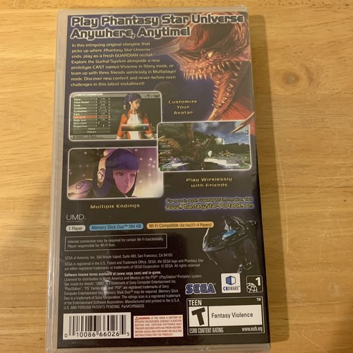 Phantasy Star Portable (Sony PSP, 2009) Brand New & Sealed! - Picture 2 of 6
