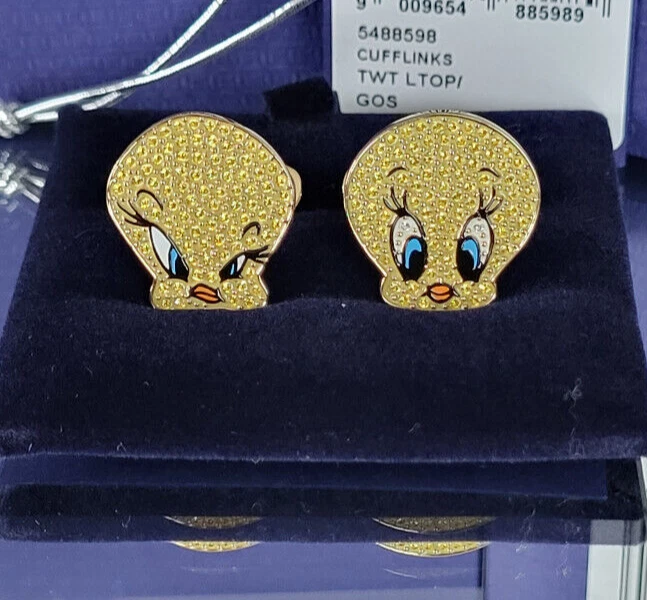 SWAROVSKI Manschettenknöpfe WBR DISNEY Tweety Cufflinks 5488598 NEU in BOX - Bild 3 von 4