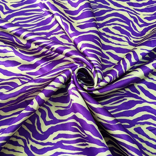 1 Meter X 1.48 Meter Stripe Zebra Satin Print Fabric Lining Soft - Bild 6 von 13