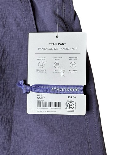 Youth Athleta Girl Trekkie Trail Crop Pant Nightfall Purple Size Small (7) - Picture 4 of 12