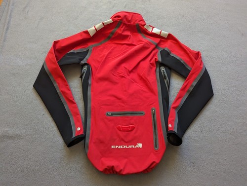 Endura Cycling Jersey Womens Size S Long Sleeve Full Zip Red Shirt Windstopper - Picture 9 of 18