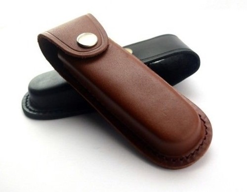 Funda de cuchillo de vaina de cuero Hoja plegable Estuche de cuchillo Bucle de cinturón de vaina de cuero - Imagen 2 de 5