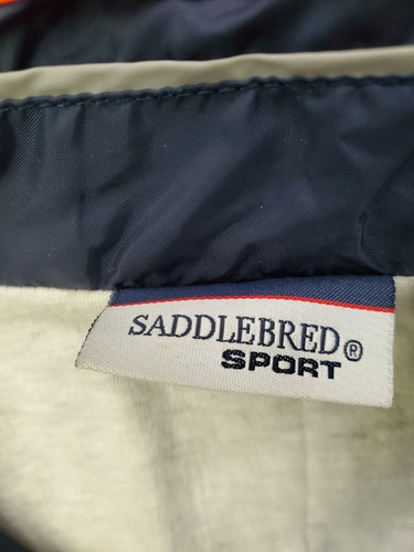 Saddlebred Sport Windbreaker Jacket Men's XL Side Pockets Navy Orange Full Zip - Bild 4 von 9