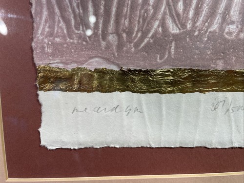 Ann Dergara Multi-Media 1980's Abstract Orig. Framed Title "Me and You" 207/500 - Picture 5 of 13