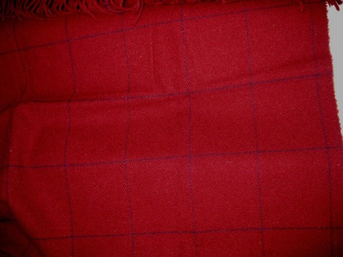 Mantón Burberrys vintage, extra grande, 100 % lana, borgoña oscuro/azul a cuadros de rejilla - Imagen 11 de 12