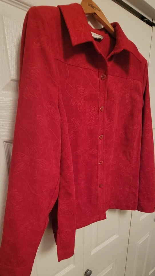 Allison Daley Women's Red Jacket Button Up Lightweight Size L? - Image 4 of 4