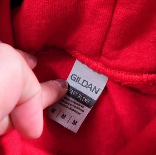 Gildan Heavy Blend Size Medium Drug Free is the way to Bee Pullover Hoodie Red - Bild 3 von 4