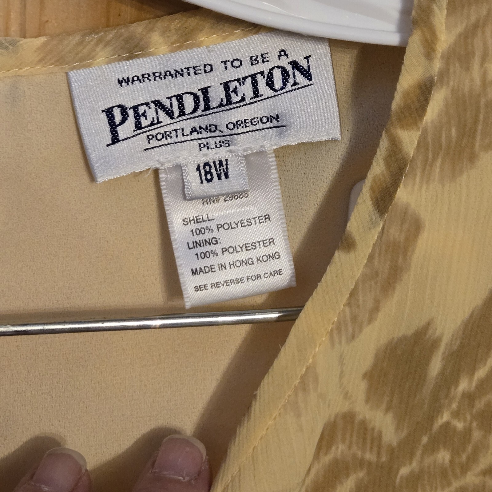 PENDLETON Yellow Silk Wool Blend Button Down Jack… - image 7