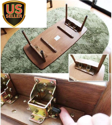 (2 Pieces) Folding Frame, Self-Locking Hinge, Folding Table Legs, Folding Workbe - Picture 4 of 10