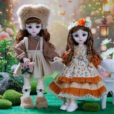 30cm BJD Dolls Princess Full Set 1/6 Anime BJD with Clothes Body Dress
