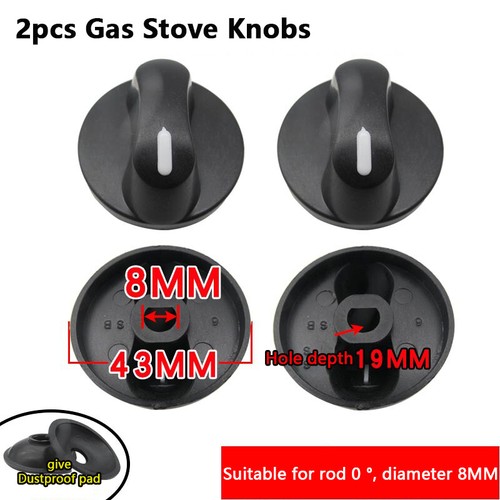 2PCS Gas Stove Knobs Cooker Oven Control Switch 6/8MM Gas Cooker Button - Bild 19 von 19