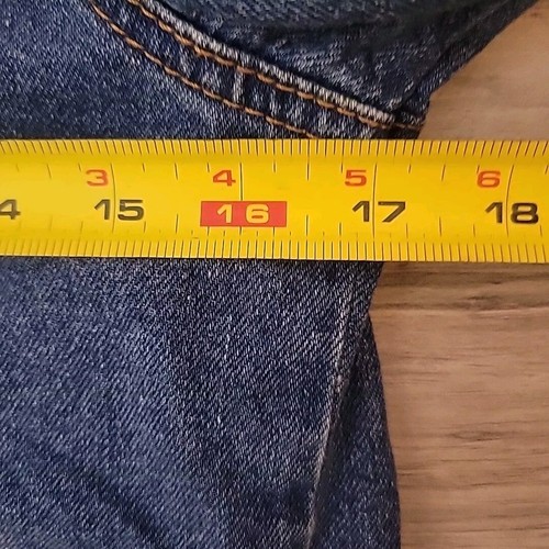 Levi's Trucker Jacket Medium 10-12 Blue Jeans Denim Button Coat Pockets - Picture 5 of 6