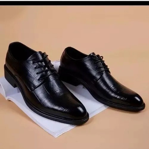 Black Men Suit Shoes Party Men's Dress Shoes Italian Leather Formal Shoes Men - Picture 13 of 33