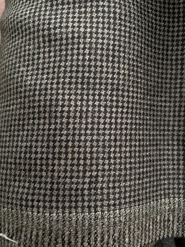 130s Wool Suiting Fabric Black & Grey Dogtooth by Bower Roebuck England 4.0 m - Picture 3 of 10