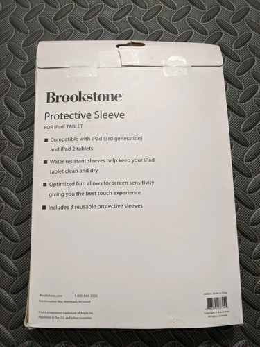 NEW Brookstone Protective iPAD Tablet Sleeve Water Resistant - 3 pack in box - Picture 2 of 2